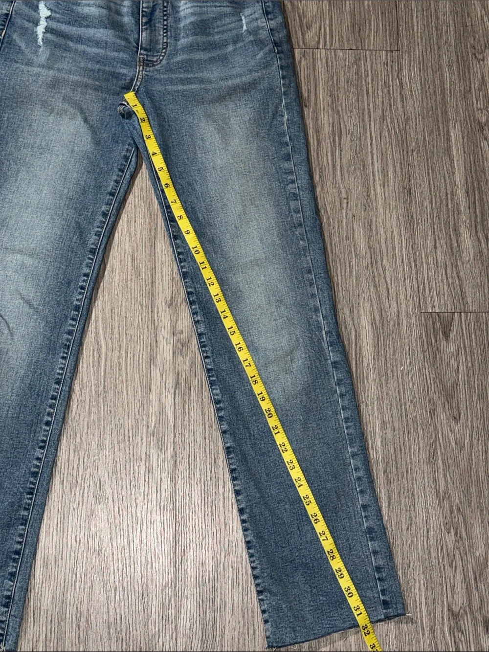 Lucky Brand Zoe High Rise Straight Jeans Womens 6/28L Blue Med Raw Hem